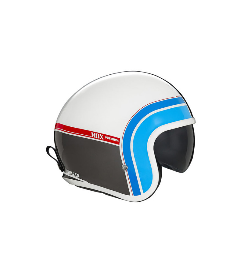 CASQUE JET NOX PREMIUM NEXT TRAKERBLEU BLANC ROUGE T53-54 XS - CE 22.06