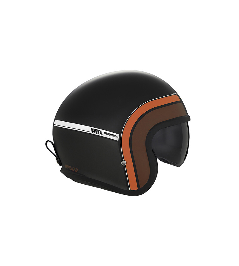 CASQUE JET NOX PREMIUM NEXT TRAKERNOIR MAT ROUILLE T53-54 XS - CE 22.06