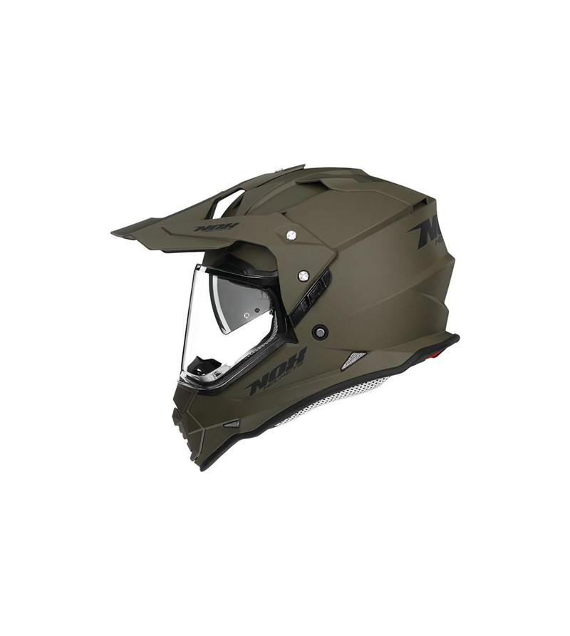CASQUE CROSS DOUBLE ECRAN NOX N312 KAKI MAT T59-60 L - CE 22.06