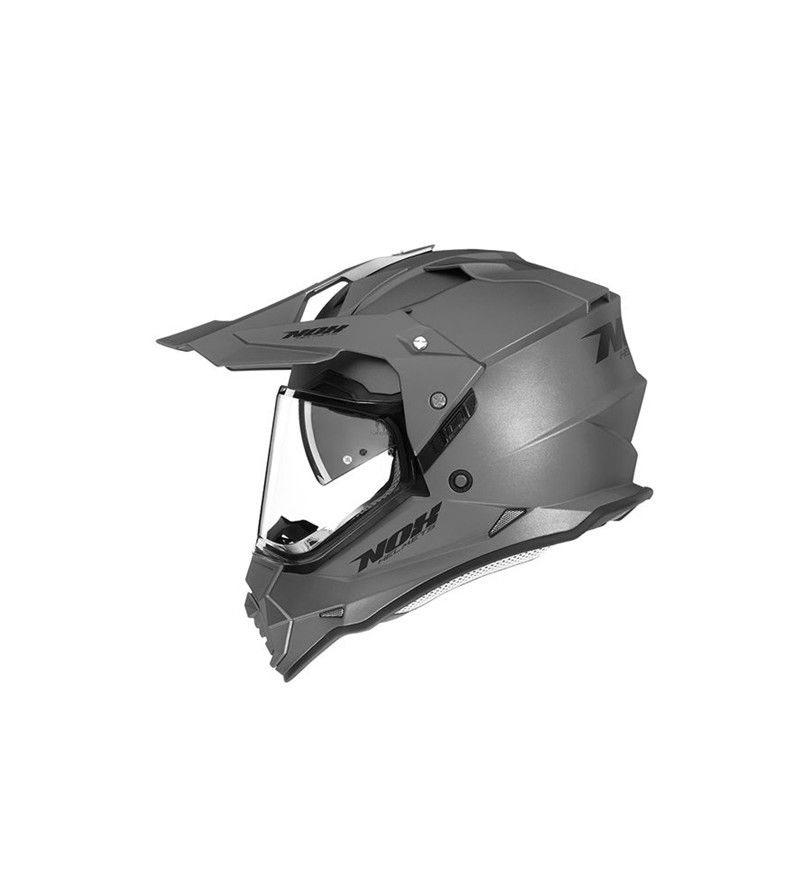 CASQUE CROSS DOUBLE ECRAN NOX N312 TITANIUM MAT T59-60 L - CE 22.06