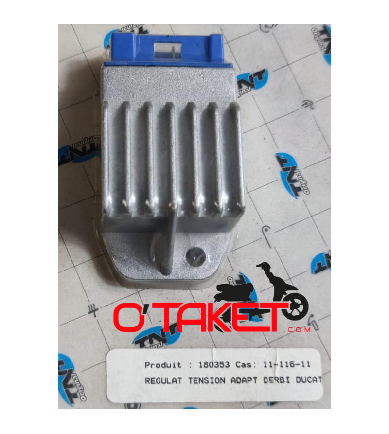 Régulateur de tension TNT GPR/SENDA/RCR... adaptable DERBI Accueil sur le site du spécialiste des deux roues O-TAKET.COM Régulateur de tension TNT GPR/SENDA/RCR... adaptable DERBI Accueil sur le site du spécialiste des deux roues O-TAKET.COM